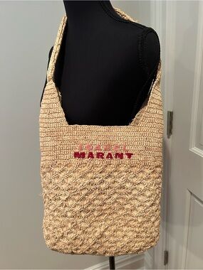 Isabel Marant Praia Small Shopper Bag in Natural/Pink